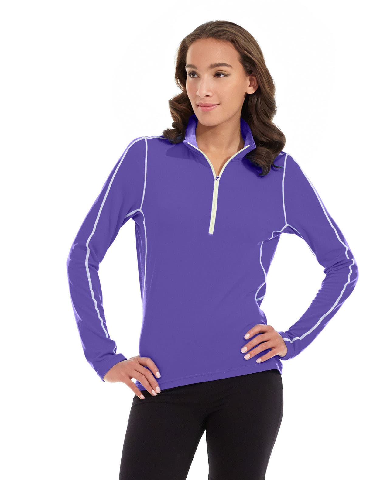 Olivia 1/4 Zip Light Jacket-L-Purple